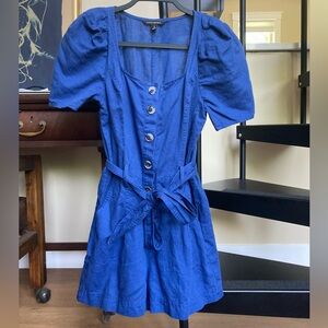 Banana Republic Cobalt Blue Linen Blend Romper